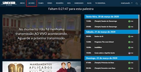 univer ao vivo.